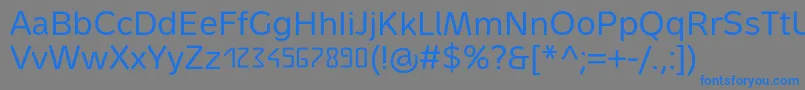 Шрифт MetrondigitaPro – синие шрифты на сером фоне