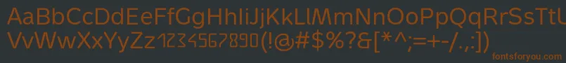 Шрифт MetrondigitaPro – коричневые шрифты на чёрном фоне