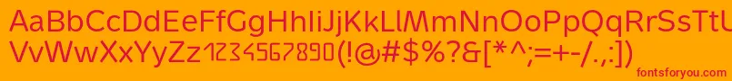 MetrondigitaPro Font – Red Fonts on Orange Background