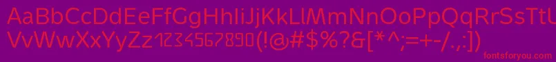 Police MetrondigitaPro – polices rouges sur fond violet