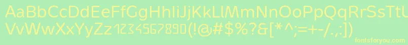 MetrondigitaPro Font – Yellow Fonts on Green Background