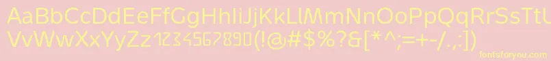 MetrondigitaPro Font – Yellow Fonts on Pink Background