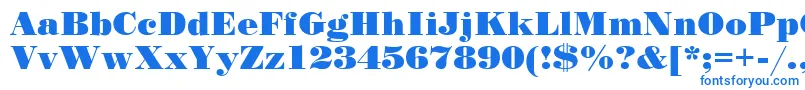 Stand12-Schriftart – Blaue Schriften auf weißem Hintergrund