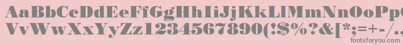 Stand12 Font – Gray Fonts on Pink Background