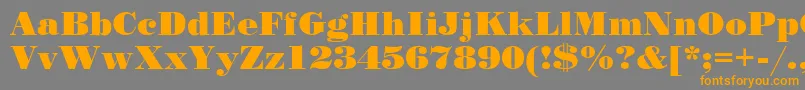 Stand12 Font – Orange Fonts on Gray Background