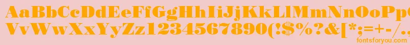 Stand12 Font – Orange Fonts on Pink Background