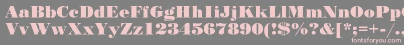Stand12-fontti – vaaleanpunaiset fontit harmaalla taustalla