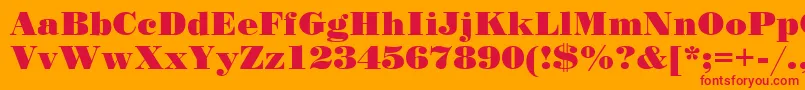 Stand12 Font – Red Fonts on Orange Background