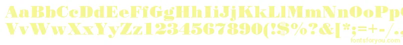 Stand12 Font – Yellow Fonts on White Background