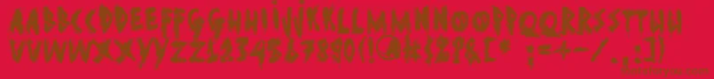 GhostReverie Font – Brown Fonts on Red Background