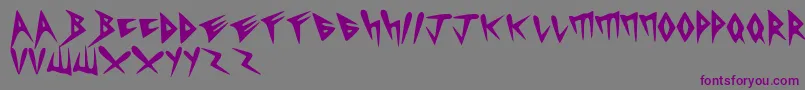 HeavycristFont-fontti – violetit fontit harmaalla taustalla