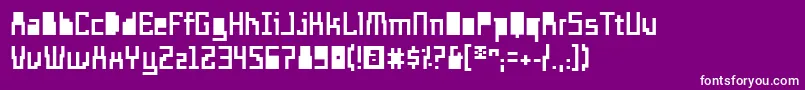 フォントTemploe – 紫の背景に白い文字