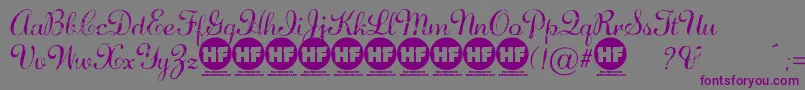 Шрифт DiamondDustPersonalUseOnly – фиолетовые шрифты на сером фоне