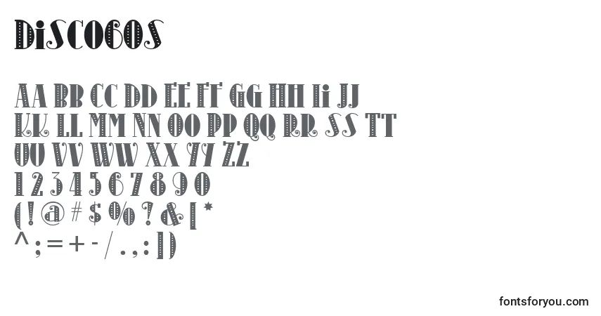 Fuente Disco60S - alfabeto, números, caracteres especiales