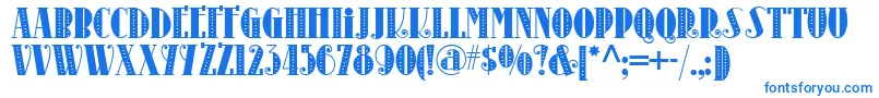 Disco60S Font – Blue Fonts on White Background