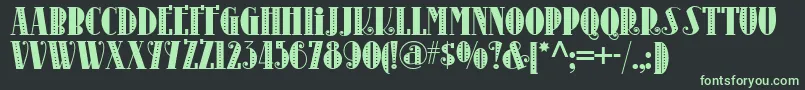 Disco60S-fontti – vihreät fontit mustalla taustalla