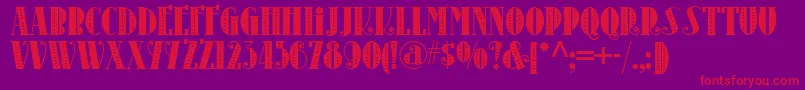 Disco60S Font – Red Fonts on Purple Background