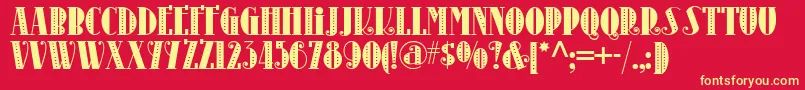 Disco60S Font – Yellow Fonts on Red Background