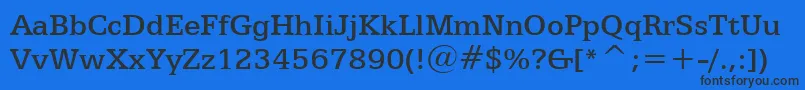 フォントEgyptian505MediumBt – 黒い文字の青い背景