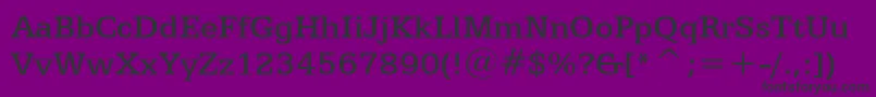 Egyptian505MediumBt-fontti – mustat fontit violetilla taustalla
