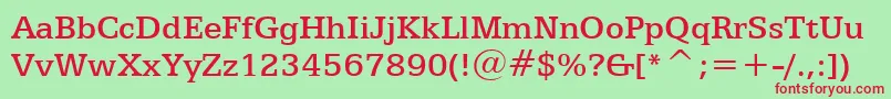 Egyptian505MediumBt Font – Red Fonts on Green Background