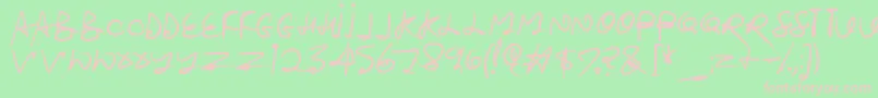 Stroketastic Font – Pink Fonts on Green Background