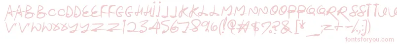 Stroketastic-Schriftart – Rosa Schriften auf weißem Hintergrund