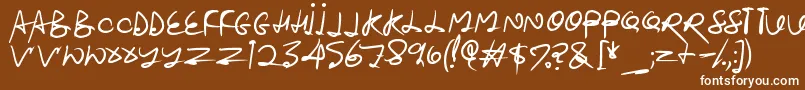 Шрифт Stroketastic – белые шрифты на коричневом фоне