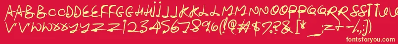 Шрифт Stroketastic – жёлтые шрифты на красном фоне