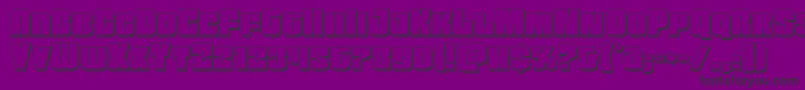 Funkmachine3D Font – Black Fonts on Purple Background