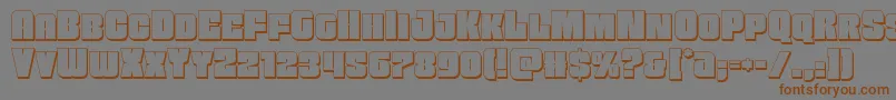 Funkmachine3D Font – Brown Fonts on Gray Background