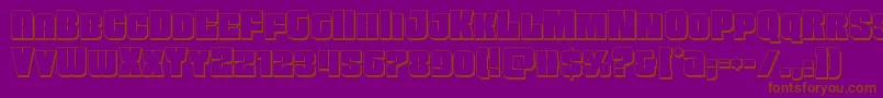 Funkmachine3D Font – Brown Fonts on Purple Background