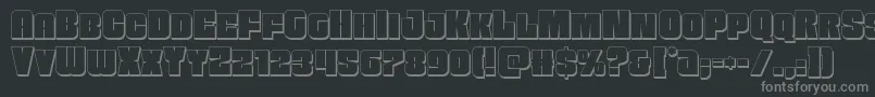 Funkmachine3D Font – Gray Fonts on Black Background