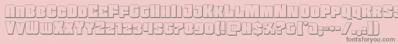 Funkmachine3D Font – Gray Fonts on Pink Background