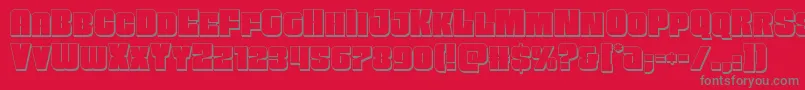 Funkmachine3D Font – Gray Fonts on Red Background