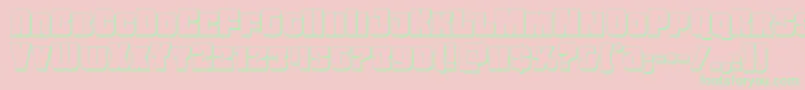 Funkmachine3D Font – Green Fonts on Pink Background