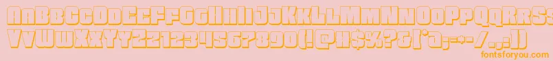 Funkmachine3D Font – Orange Fonts on Pink Background