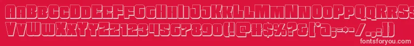 Funkmachine3D Font – Pink Fonts on Red Background