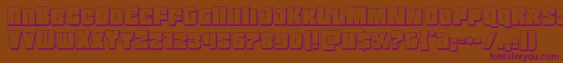 Funkmachine3D Font – Purple Fonts on Brown Background