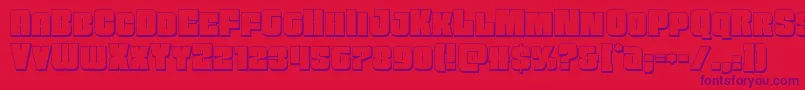 Funkmachine3D Font – Purple Fonts on Red Background