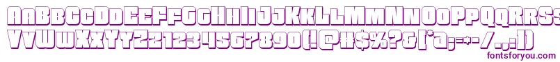 Funkmachine3D Font – Purple Fonts on White Background