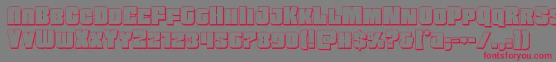 Funkmachine3D Font – Red Fonts on Gray Background