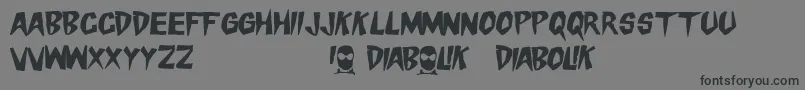 Шрифт DangerDiabolik – чёрные шрифты на сером фоне