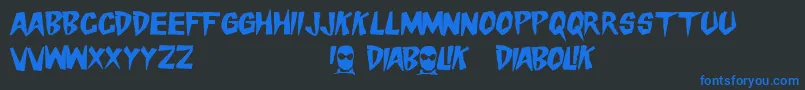 DangerDiabolik Font – Blue Fonts on Black Background