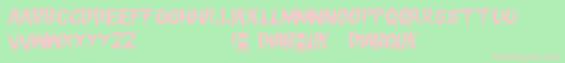 DangerDiabolik Font – Pink Fonts on Green Background