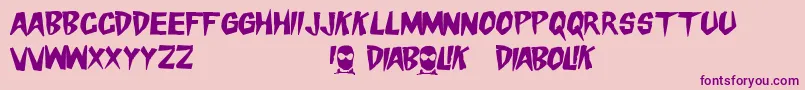 DangerDiabolik Font – Purple Fonts on Pink Background