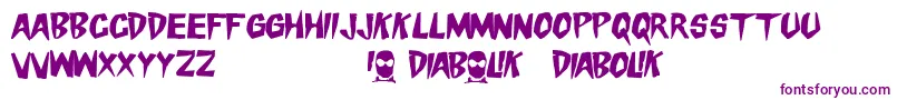 DangerDiabolik Font – Purple Fonts on White Background