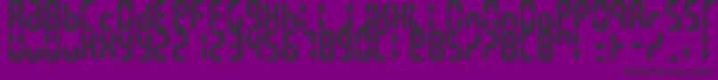 BittypixCountdown Font – Black Fonts on Purple Background