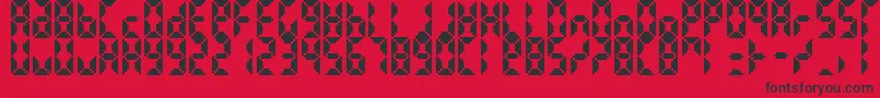BittypixCountdown Font – Black Fonts on Red Background