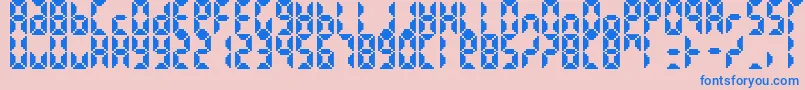 BittypixCountdown Font – Blue Fonts on Pink Background